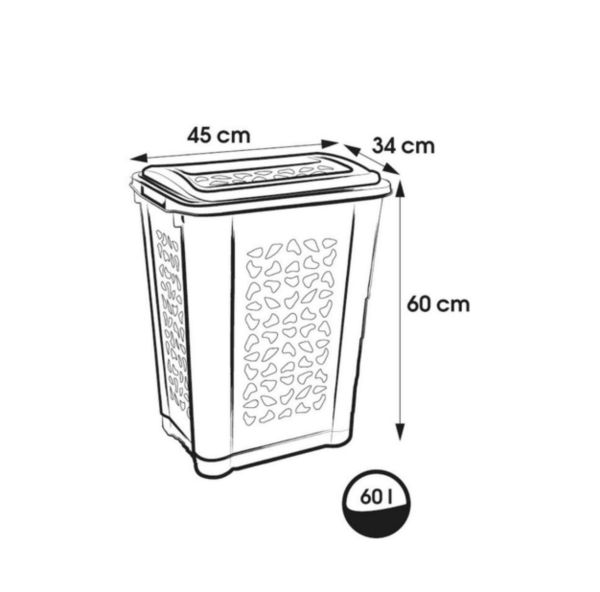 Корзина для белья Keeeper 60л Серо-коричневая