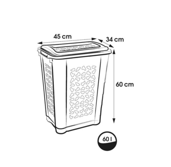 Корзина для белья Keeeper 60л Бирюзовая