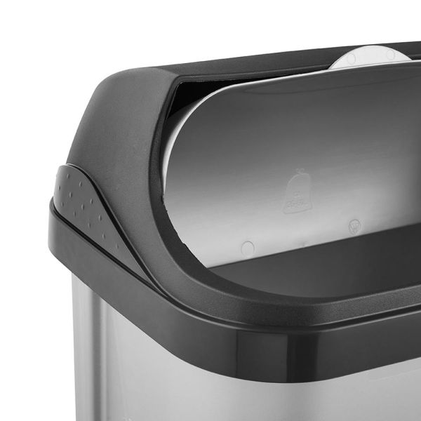 Мусорный контейнер Keeeper "ROLLTOP" 25л серебро