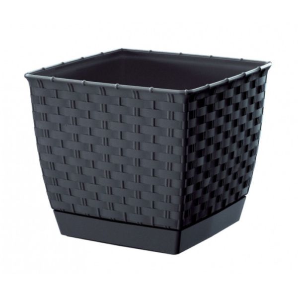 Горщик для квітів Ratolla Square 19см Антрацит