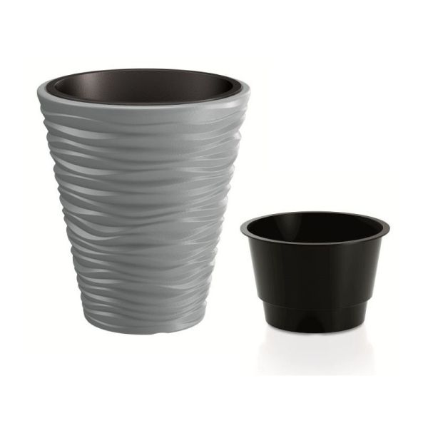 Горщик для квітів Sand 40 см Сірий