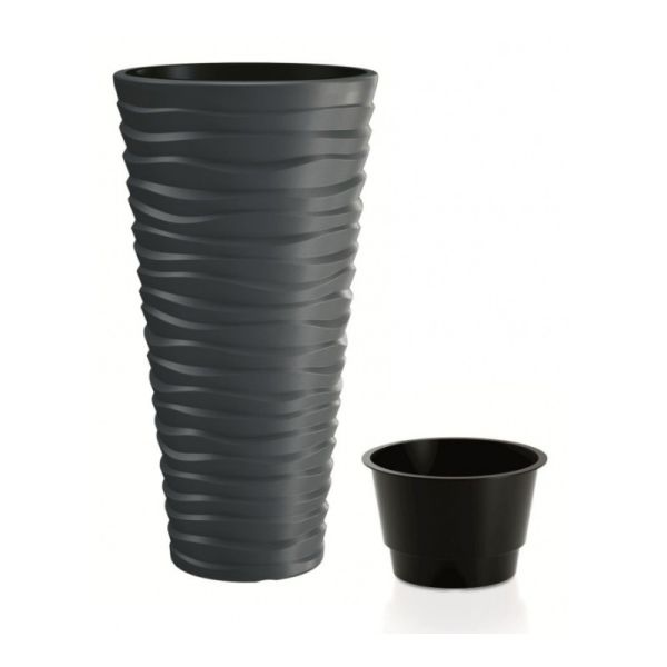 Горщик для квітів Sand Slim 35см Антрацит