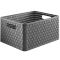 Ящик для хранения Rotho А4 Country 18л Антрацит