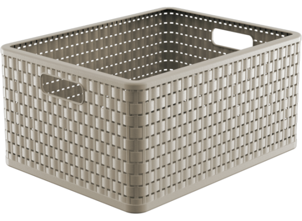 Ящик для хранения Rotho Country 14л капучино