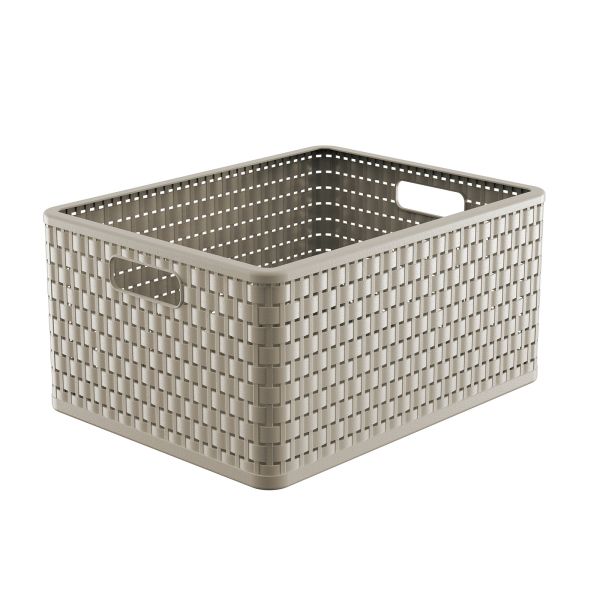 Скринька для зберігання Rotho А4 Country 28л Капучино