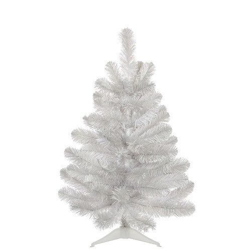 Сосна 60 см Icelandic iridescent белая с блеском с подставкой