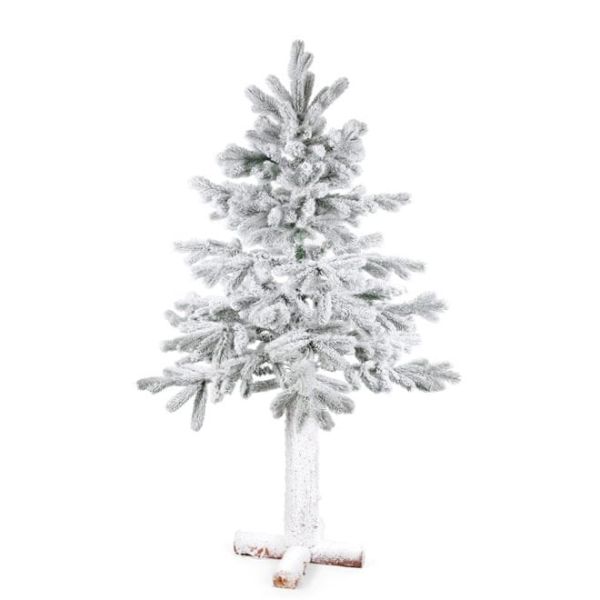 Елка литая заснеженная на высокой ножке 150 см