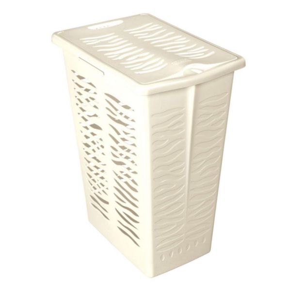 Корзина для белья BranQ Зебра 30 л. Кремовая