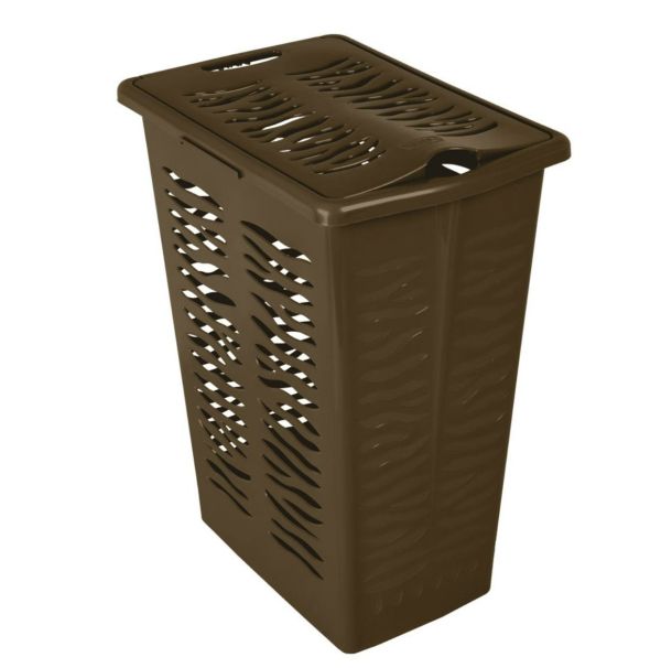 Корзина для белья BranQ Зебра 30 л. Коричневая