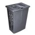 Корзина для белья BranQ Зебра 42 л. Антрацит