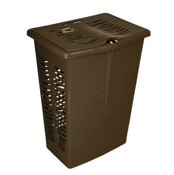 Корзина для белья BranQ Зебра 42 л. Коричневая