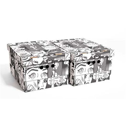 Набір картонних ящиків для зберігання А4, комікс 2шт