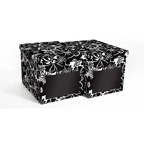 Набір картонних ящиків для зберігання XL, чорна мальва 2шт