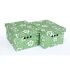 Набор картонных ящиков для хранения А4, зеленый мак 2шт