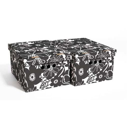 Набір картонних ящиків для зберігання А4, чорна мальва 2шт