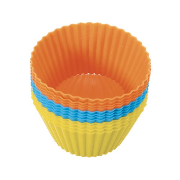 Форма силіконова для випікання кексів Кошик, 12шт, 7см