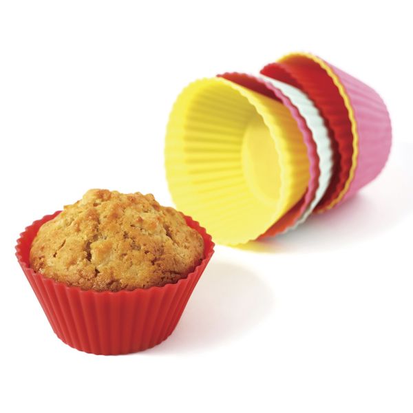 Форма силіконова для випікання кексів Кошик, 6шт, 7см