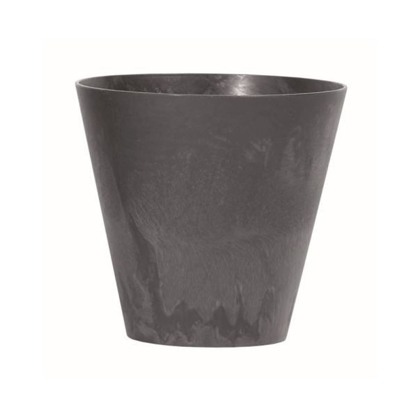 Горщик для квітів Tubus Beton Effect 25cm круглий Антрацит мармуровий