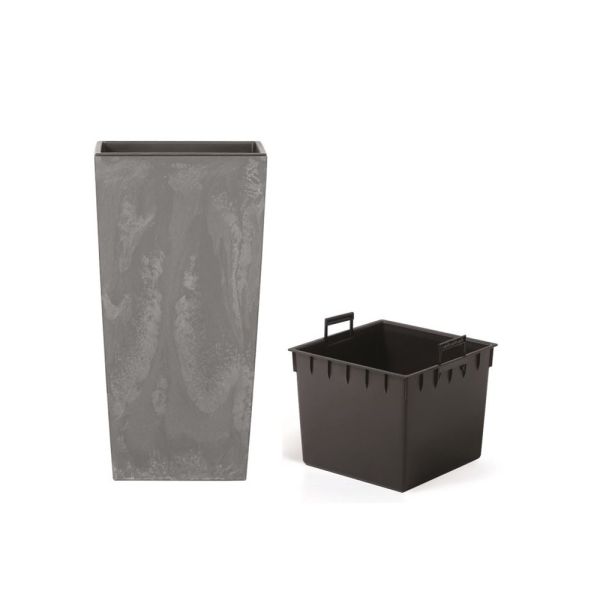 Горщик для квітів Urbi Square Beton Effect 17см Маренго мармуровий