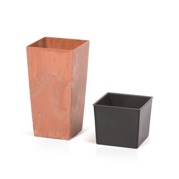 Горщик для квітів Urbi Square Beton Effect 17см Терра мармуровий