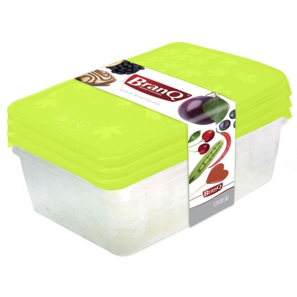 Комплект ємностей для морозилки BranQ прямокутні Rukkola 3шт (2*0,9л+1,35л)