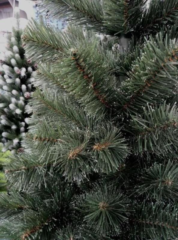 Искусственная новогодняя елка ЛЕСНАЯ с белыми кончиками 130 см