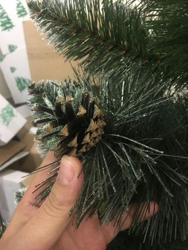 Искусственная елка с шишками КАРПАТСКАЯ с белыми кончиками 190 см