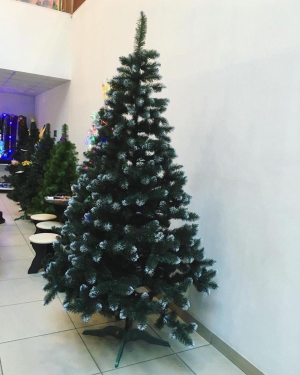 Искусственная ель КАРПАТСКАЯ с белыми кончиками 180 см