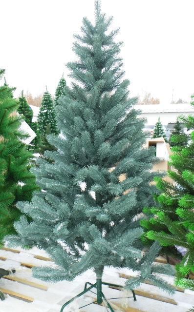 Искусственная новогодняя литая голубая ель БУКОВЕЛЬСКАЯ 180 см