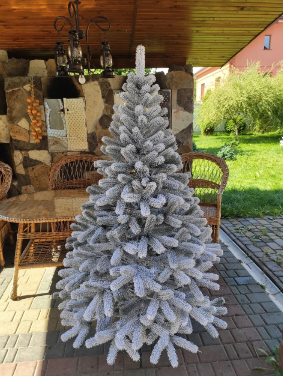 Штучна лита ялинка ПРЕЗИДЕНТСЬКА ЗАСНІЖЕНА 180 см