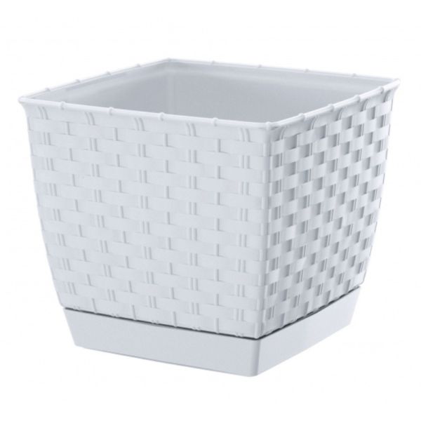 Горщик для квітів Ratolla Square 25см Білий