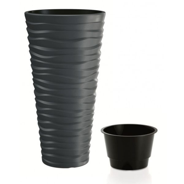 Горщик для квітів Sand Slim 40 см Антрацит
