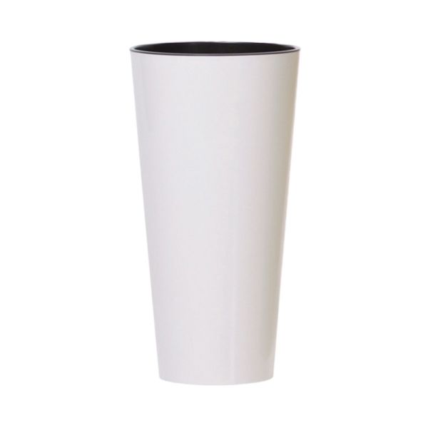 Горщик для квітів Tubus Slim Shine 25 см Білий