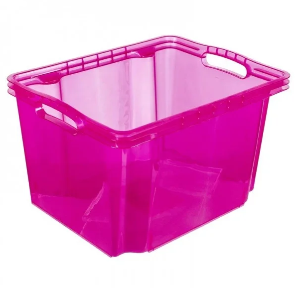 Ящик для зберігання Multi-box M прозорий 13,5л Малиновий