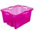 Ящик для хранения Multi-box XL прозрачный 24л Малиновый
