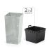 Горшок для цветов Urbi Square Beton Effect 32.5см Бетон