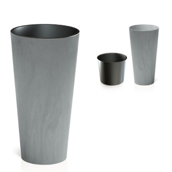 Горщик для квітів Tubus Slim Beton Effect 30см Бетон