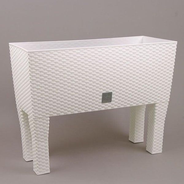 Горщик для квітів терасовий Rato Case high 80см із вкладишем Білий