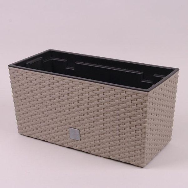 Горщик для квітів терасовий Rato Case 40см із вкладишем мокка