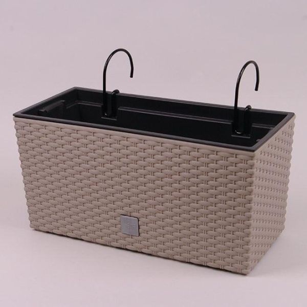 Балконный ящик RATO CASE 600мм подвесной с вкладышем Мокка