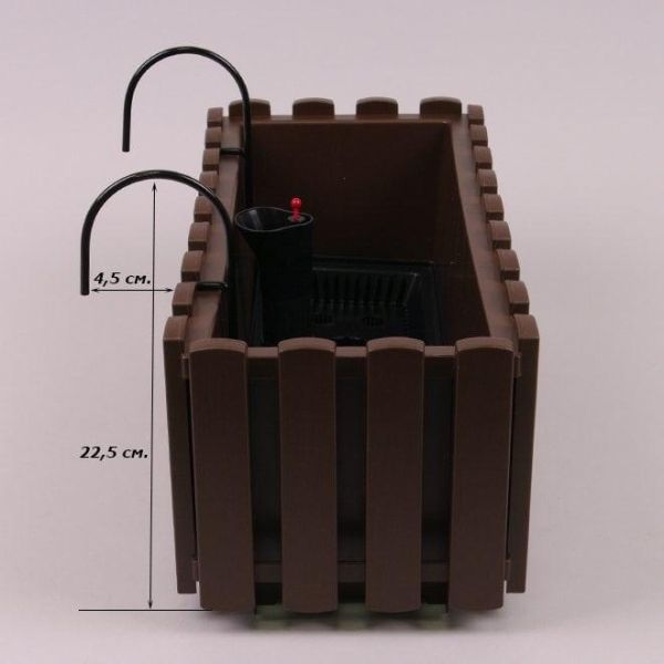 Балконный ящик подвесной Boardee Fencycase W 58см Коричневый