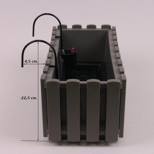 Балконный ящик подвесной Boardee Fencycase W 58см Серый
