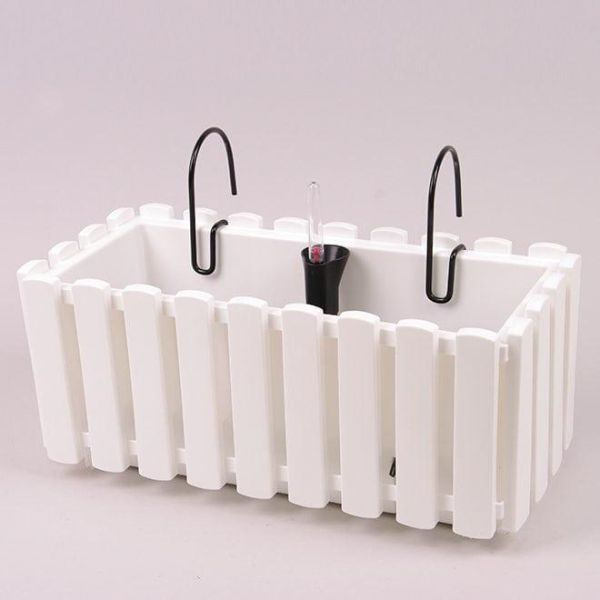 Балконный ящик подвесной Boardee Fencycase W 38см Белый