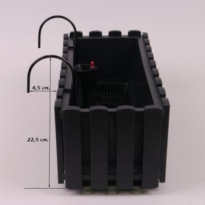 Балконный ящик подвесной Boardee Fencycase W 38см Антрацит