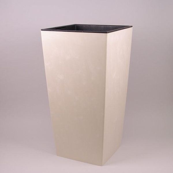 Горшок для цветов Urbi Square Beton Effect 22.5 см Крем мраморный