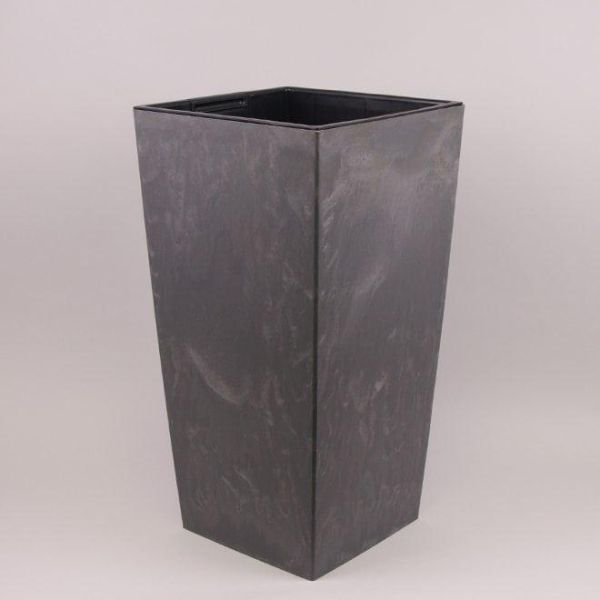 Горшок для цветов Urbi Square Beton Effect 24 см Маренго мраморный