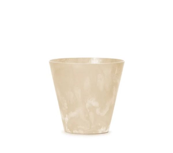 Горщик для квітів Tubus Beton Effect 30см круглий Мармуровий крем
