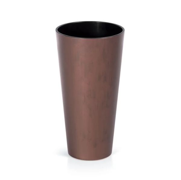 Горщик для квітів Tubus Slim Beton Effect 30см Corten/мідний