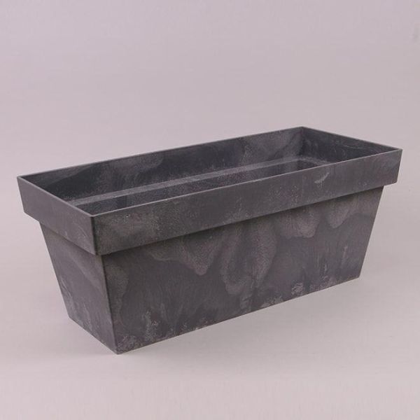 Балконный ящик Cube Case Beton Effect 60см Маренго мраморный