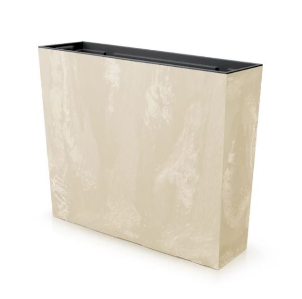 Горщик для квітів терасовий Urbi Case Beton Effect 60см Крем мармуровий